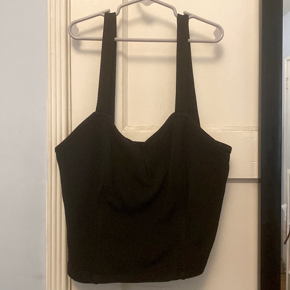 Black V Crop Top. Amazing for a Night Out!